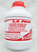 La Paix Congnons-Moussos 16oz beverage bottle with vibrant label showcasing the Super-Bobo brand.