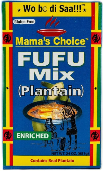 Mama Choice 1.5 lb Plantain Flour package by super-bobo, featuring a vibrant design and clear labeling.